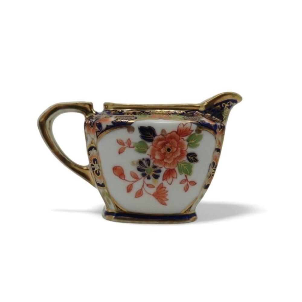 NORITAKE Creamer Ceramic With FLORAL and Gold Accents Japan Vintage